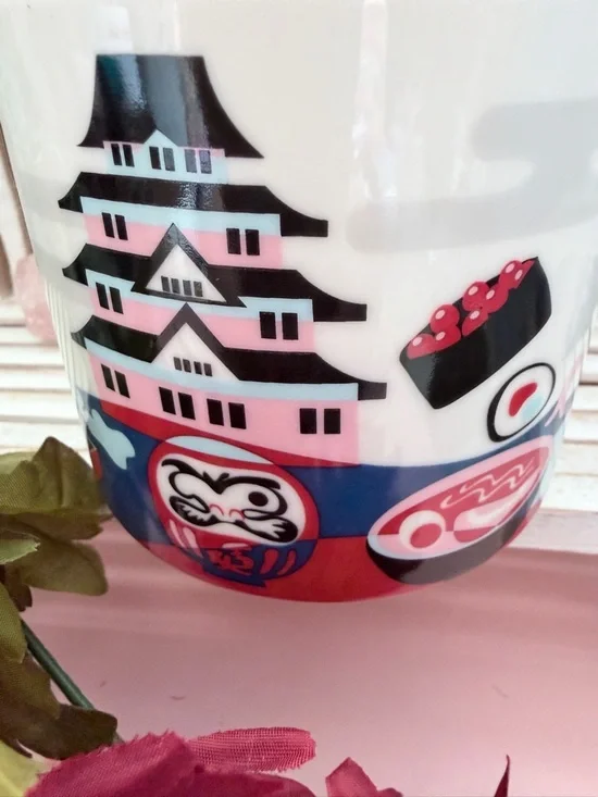 Starbucks Japan Sakura Red and White You Are Here Series Ceramic 14 Oz Mug - Picture 8 of 9